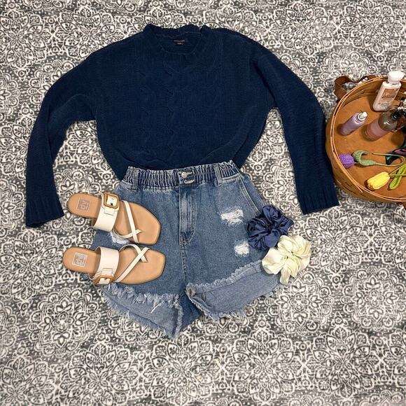 American Eagle Royal Blue Knit Sweater Size Medium - Picture 8 of 8